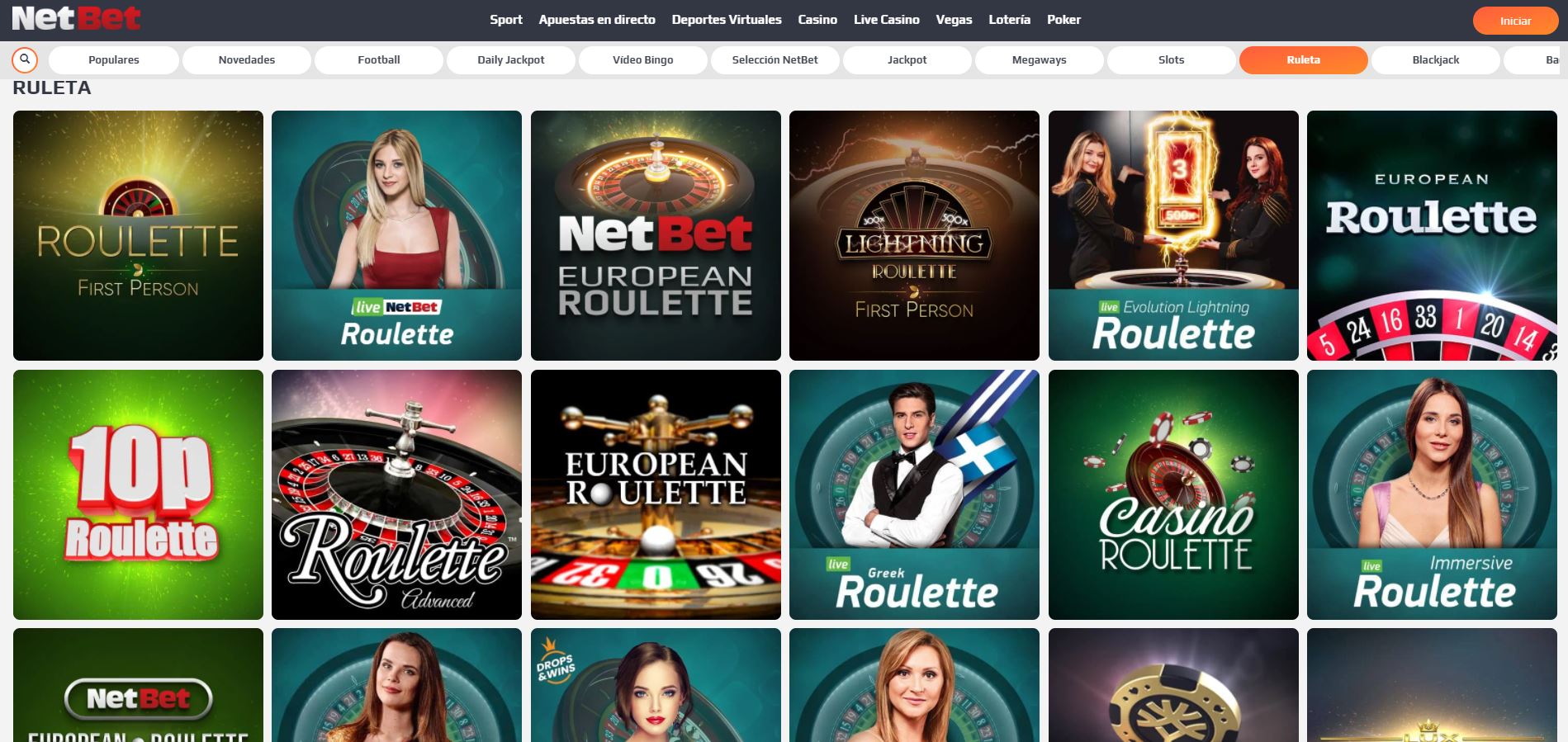 Ruleta en NetBet casino