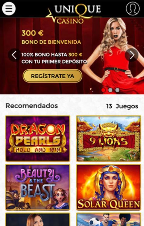 Descarga la aplicacion movil de Unique Casino